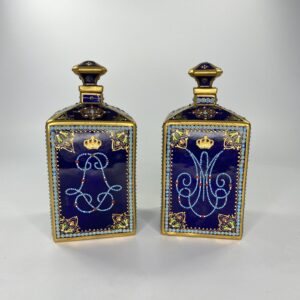 Sevres style porcelain perfume bottles, c. 1880