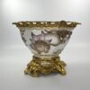 Paris porcelain bowl with ormolu mounts, c. 1880. front