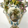 Minton porcelain garniture, flower encrusted, c. 1830.