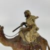 Franz Bergman bronze Arab riding a camel, c. 1900. side