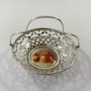Royal Worcester silver mounted basket, painted by Ricketts, dated 1912. Top