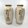 Pair Doulton Lambeth faience vases