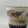 Royal Worcester porcelain cup and saucer. Robins, dated 1902. closeup bird