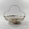 Royal Worcester silver mounted basket, painted by Ricketts, dated 1912. side