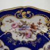 FBB Worcester plate. Blue Scale and flowers decoration, c. 1815. Front