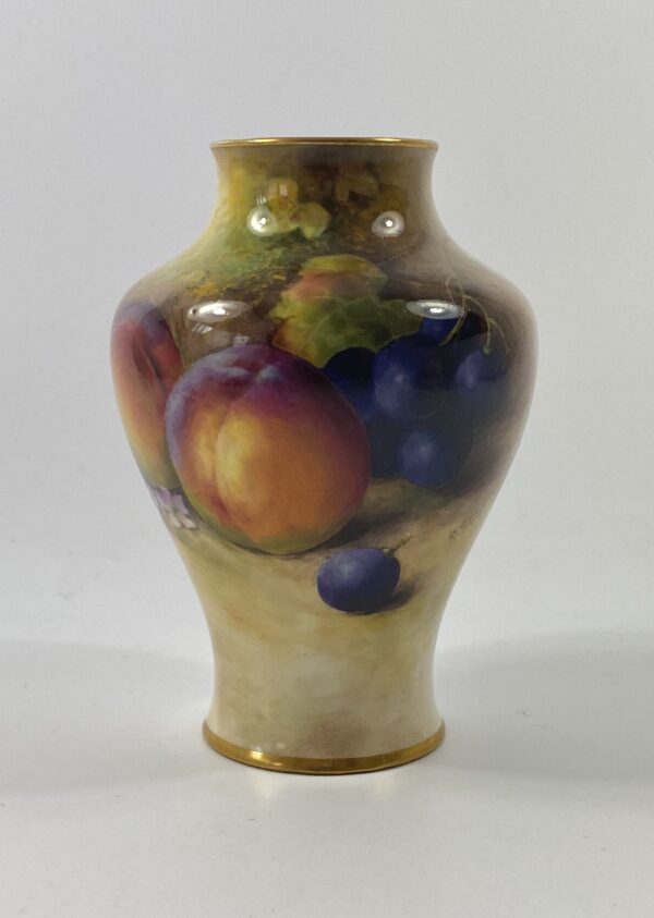 Royal Worcester vase. Fruit painted by R. Sebright, d. 1933