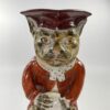 Rare Staffordshire pottery cat jug, c. 1860.