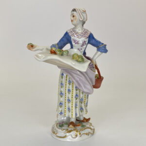 Meissen porcelain figure ‘The Apple Seller’, c.1920.