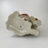 Pair Staffordshire pottery Spaniels, of large size, c. 1840. Underneath
