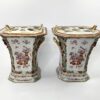 Pair Chinese porcelain bough pots. c. 1760. Qianlong Period. closeup