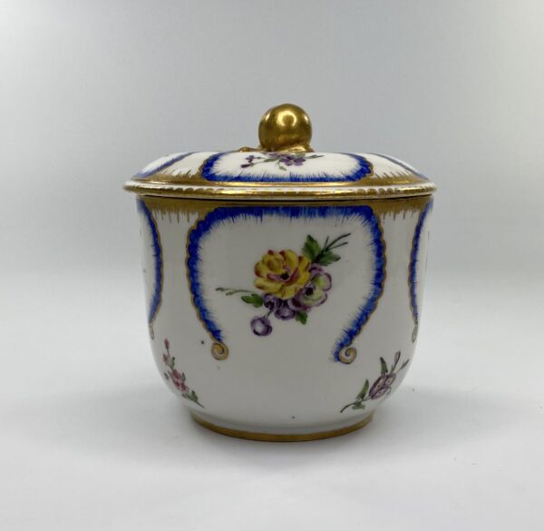 Sevres porcelain sucrier and cover, dated 1783.