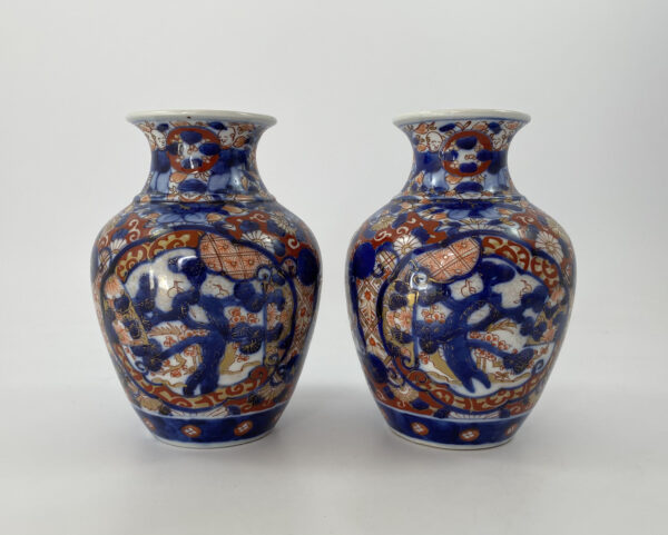 Pair Japanese Imari vases, c. 1890. Meiji Period