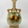 Pair Royal Worcester vases. ‘Fruit’, by F. Harper, dated 1906. side