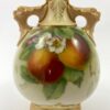 Pair Royal Worcester vases. ‘Fruit’, by F. Harper, dated 1906.