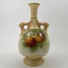 Pair Royal Worcester vases. ‘Fruit’, by F. Harper, dated 1906. Side