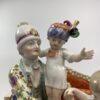 Meissen porcelain group ‘The Good Father’, c. 1870. people