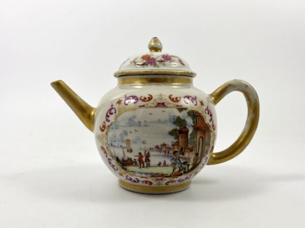 Chinese ‘Meissen’ style teapot, c. 1760. Qianlong Period