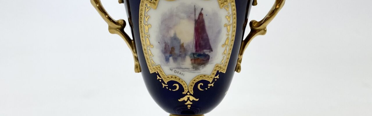 Royal Crown Derby vase. William Dean, c. 1920.