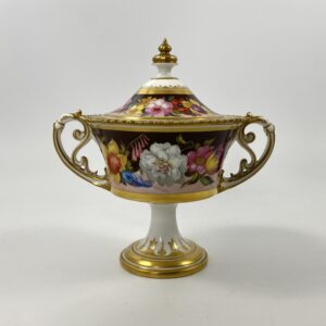 Royal Crown Derby vase and cover. Albert Gregory, d. 1900.