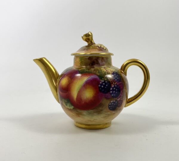 Royal Worcester ‘Fruit’ miniature teapot. Harry Ayrton, d. 1953