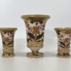 Spode porcelain garniture of ‘Imari’ spill vases, c. 1810