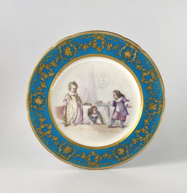 Mintons porcelain plate, signed L.E.Sieffert, c. 1880