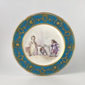 Mintons porcelain plate, signed L.E.Sieffert, c. 1880.