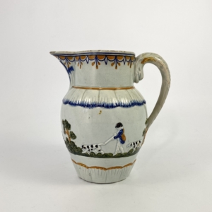 Prattware pottery Hunting jug, c. 1810.