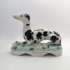 Staffordshire pottery ‘Disraeli curl’ Greyhound of large size, c. 1850