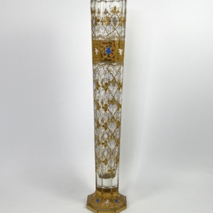 Moser gilt and enamelled glass vase, c. 1925.
