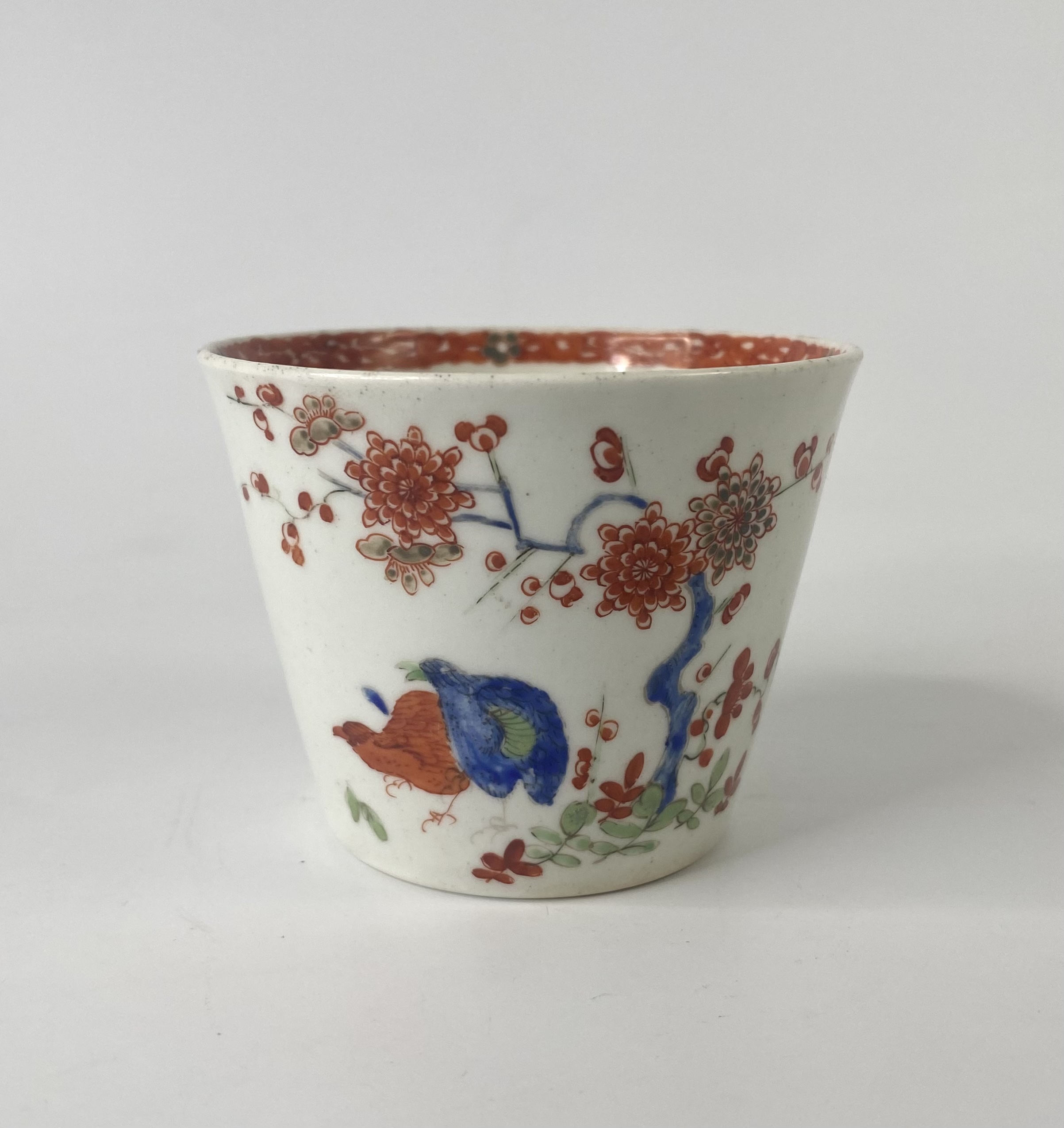 Worcester porcelain beaker, Kakiemon ‘Two Quail’ pattern, c. 1770.