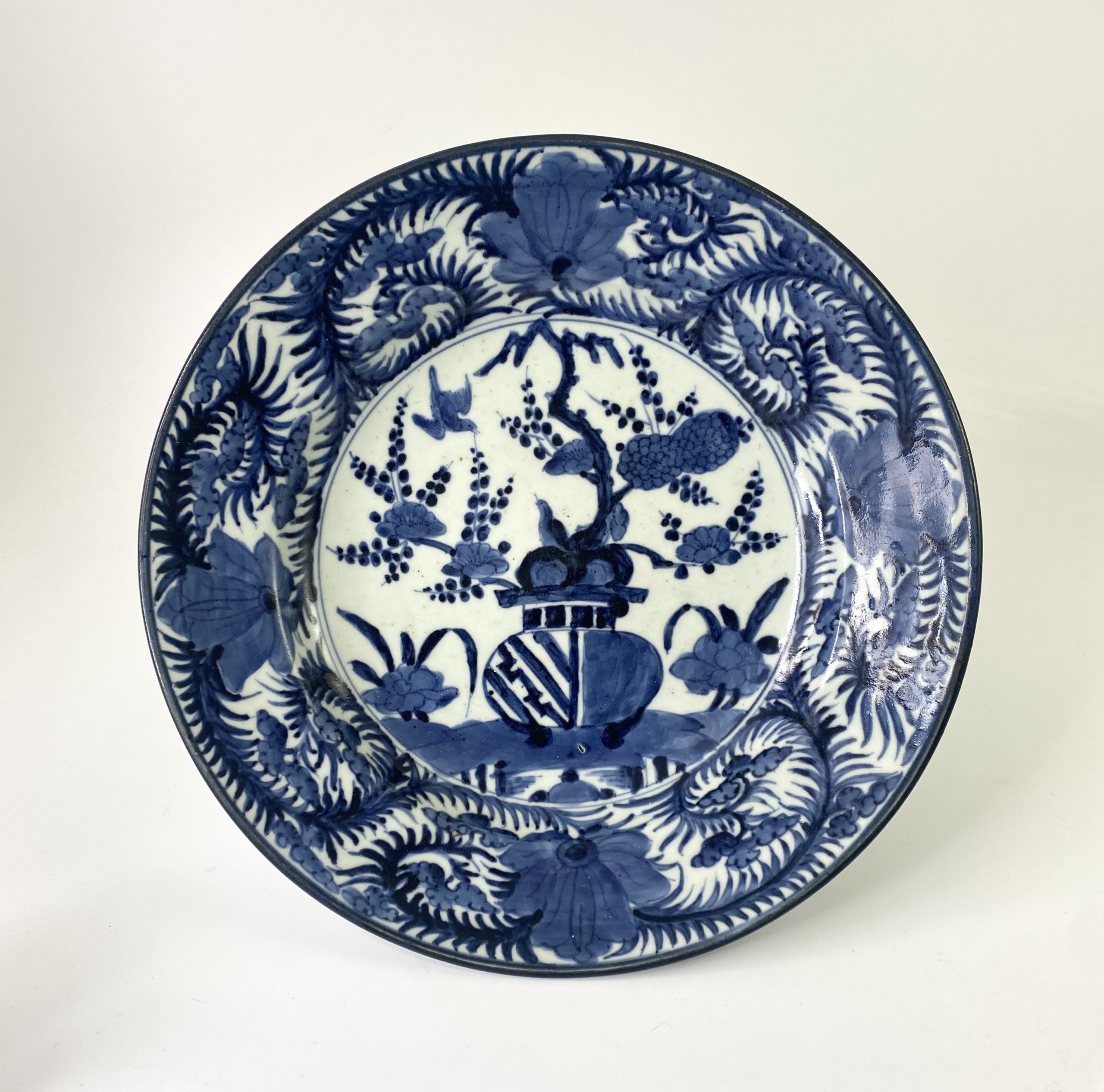 Arita porcelain charger. Blue and White, Genroku Period, Japan, c. 1690.