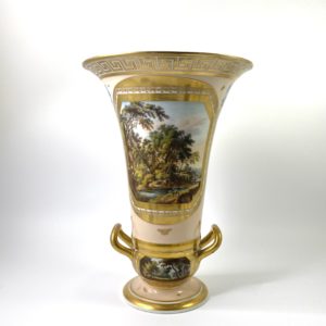 Rare Derby porcelain two part vase. Daniel Lucas, c. 1810.