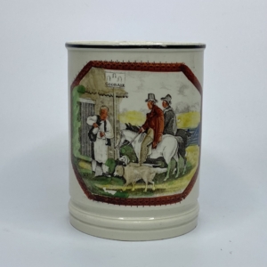 Sunderland creamware Frog mug, ‘Good Ale’, c. 1815.