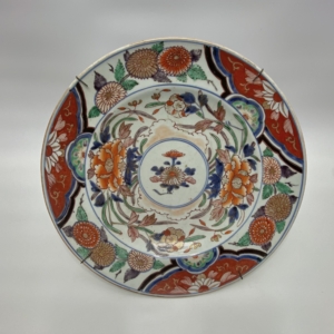 Imari porcelain charger, Arita, Japan, late 17th C. Genroku Period.