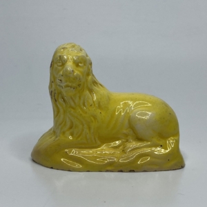 Staffordshire pottery Lion, ‘Canary Yellow’ glaze, c. 1800.