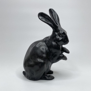 Japanese bronze okimono of a Rabbit, Maruki Company, Meiji Period.