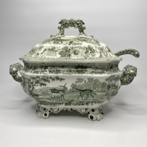 Copeland & Garrett Spode ‘Aesops Fables’ tureen & ladle, c. 1840.