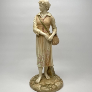 Royal Worcester ‘French fisher girl’, James Hadley, d. 1888.