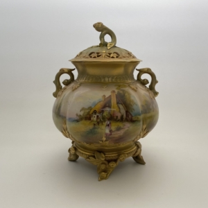 Royal Worcester pot pourri, Arthur Lewis, d. 1910.