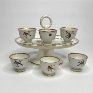 Coalport porcelain egg cup stand, c. 1830.