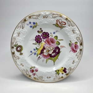 English porcelain plate, Flowers. c. 1830.