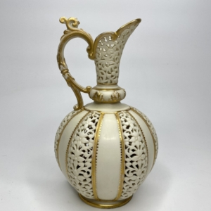 Graingers Worcester reticulated ewer, c. 1890.