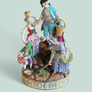 Meissen group of gardeners, c. 1870.