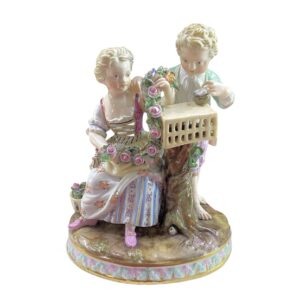 Meissen porcelain group of children, c. 1870.