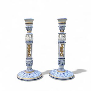 Wedgwood ‘Cinque Cento’ candlesticks, c. 1876.