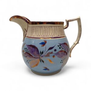 Staffordshire pink lustre jug, c. 1830.