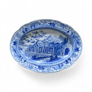 Spode Caramanian series platter, Harbour at Macri, c. 1815.