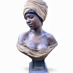 Goldscheider terracotta bust,  ‘Negresse au Papillion’, c. 1890.