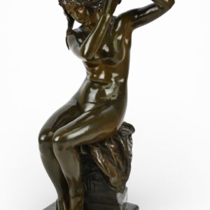 Hector Lemaire bronze study, Le Matin, France, c. 1900.